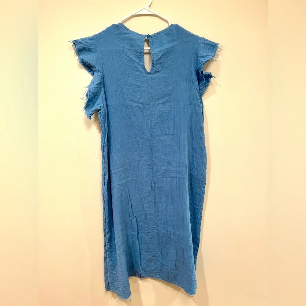 STARK X RUFFLE SLEEVE MIDI DRESS size Large